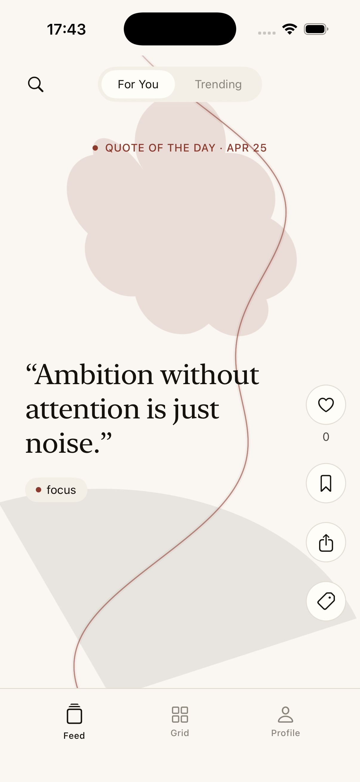 Quote of the Day feed, light mode.